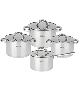 Набор Кастрюль 8 предметов KELLI KL-4702 (1х4) на скидке