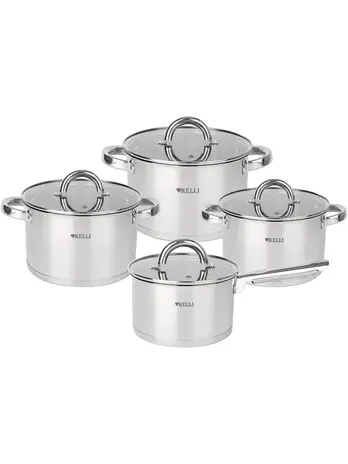 Набор Кастрюль 8 предметов KELLI KL-4702 (1х4)