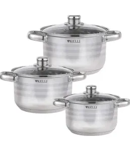Набор Кастрюль 6 предметов KELLI KL-4718 (1x4) на скидке