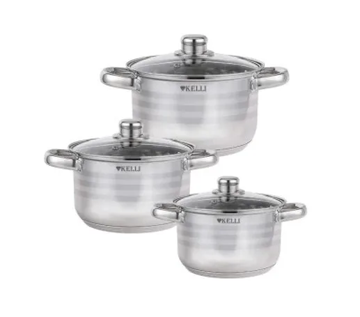 Набор Кастрюль 6 предметов KELLI KL-4718 (1x4)