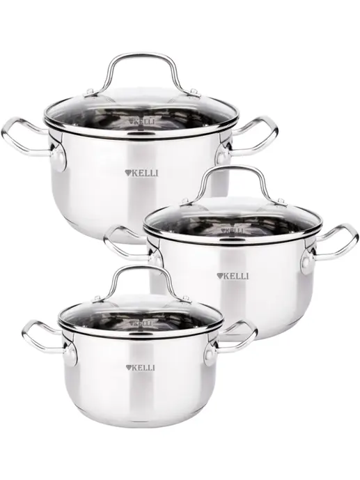 Набор Кастрюль 6 предметов KELLI KL-4729 (1х4)