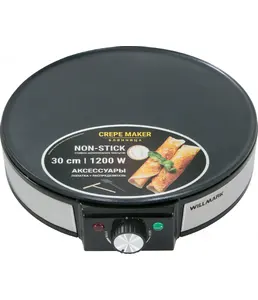 Блинница WILLMARK WCM-1230 (1200Вт, диаметр - 30см, антипригарная пове на скидке