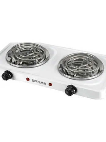 Плита элек. OPTIMA OS-210TW  (2 спиральные конфорки*140mm, 2000Вт)