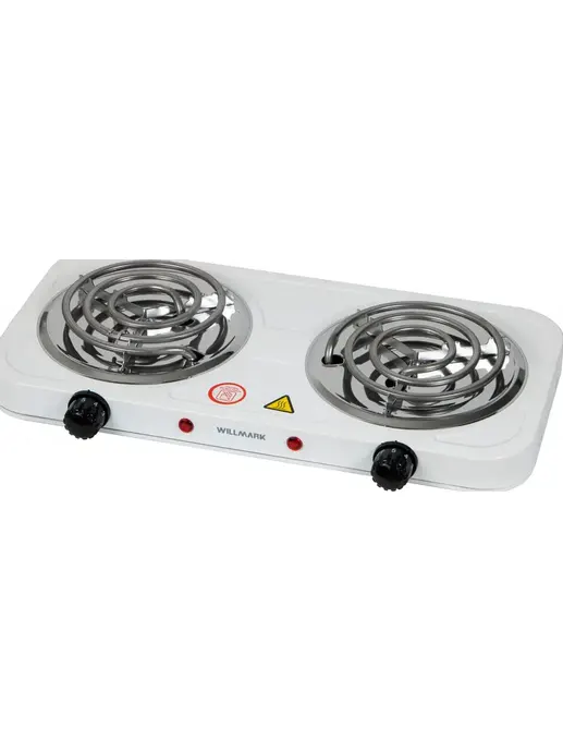 Плита элек. WILLMARK HS-210TW  (2 спиральные конфорки*140mm, 2000Вт)