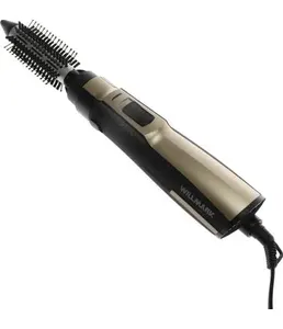 Фен-щетка WILLMARK WHS-113BC (черный/золото, 2 насадки, 1200Вт, иониза на скидке