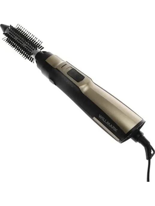 Фен-щетка WILLMARK WHS-113BC (черный/золото, 2 насадки, 1200Вт, иониза
