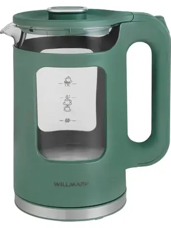 Чайник эл. WILLMARK WEK-1725G (1.7л, пов. на 360град., LED-подсв.,двус