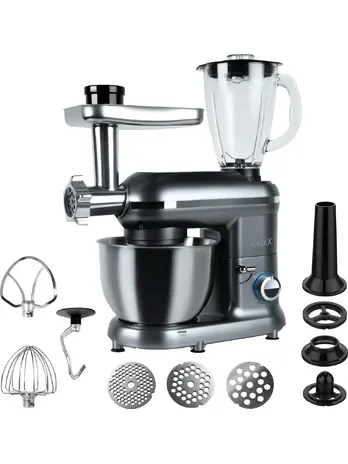 Кухонный комбайн 9 в 1 RAGEX R101, 4.5л, 1500Вт, цвет: 900 (серебристы