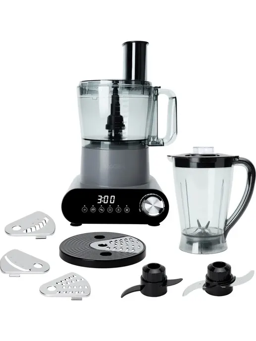 Кухонный комбайн 6 в 1 RAGEX R111, 2.5л, 1200Вт, цвет: 200 (темно-серы