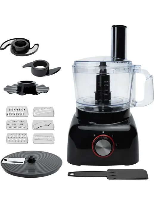 Кухонный комбайн 11 в 1 RAGEX R113, 1.2л, 600Вт, цвет: 000 (черный), К