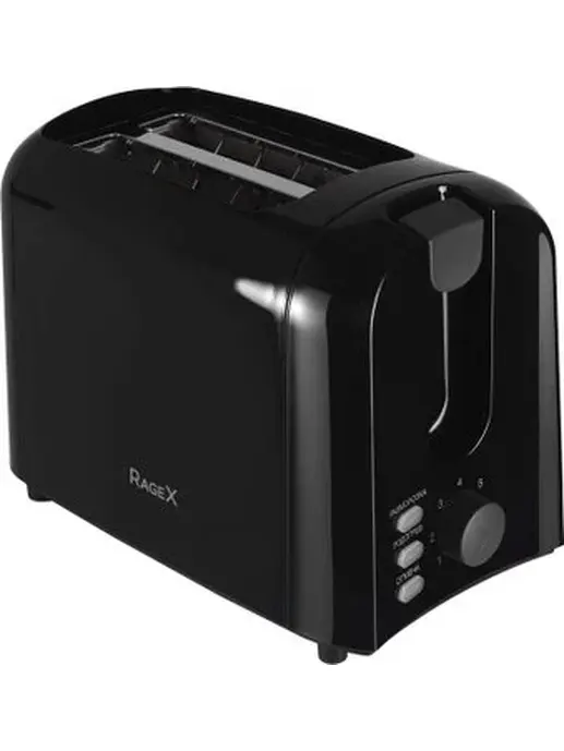 Тостер электрический RageX R1301-000, 2 отделения, 7 уровней обжариван