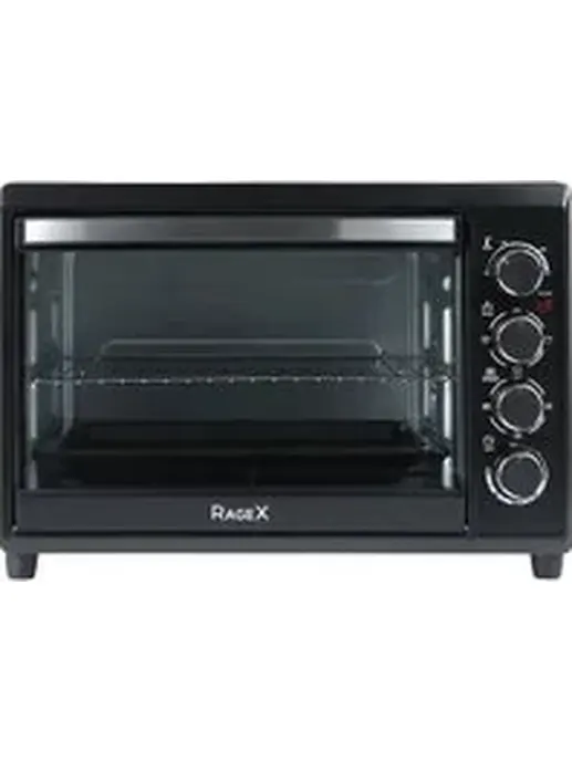 Мини-печь электрическая RageX R1601-000, 2000Вт, черная, КИТАЙ,