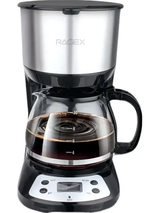 Капельная кофеварка RAGEX R405, 1.25л, 750Вт, цвет: 000 (черная), КИТА