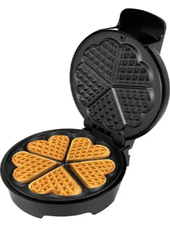 Электрическая вафельница RAGEX R703, сердечки, 1000Вт, цвет: 000 (черн