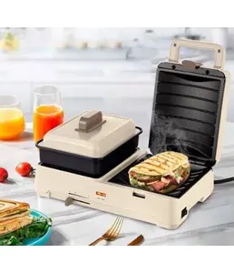 Бутербродница КТ-6061-2 (2 в 1, бежевый) на скидке