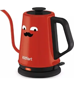 Чайник для варки кофе КТ-6194-1 (черно-красный) на скидке