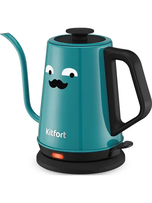 Чайник для варки кофе КТ-6194-2 (черно-бирюзовый)