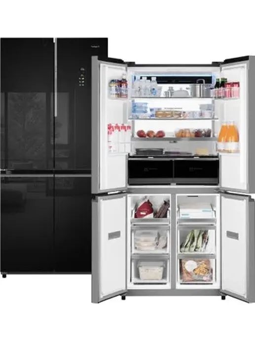 Холодильник Weissgauff WCD 450 Dark Grey NoFrost Inverter