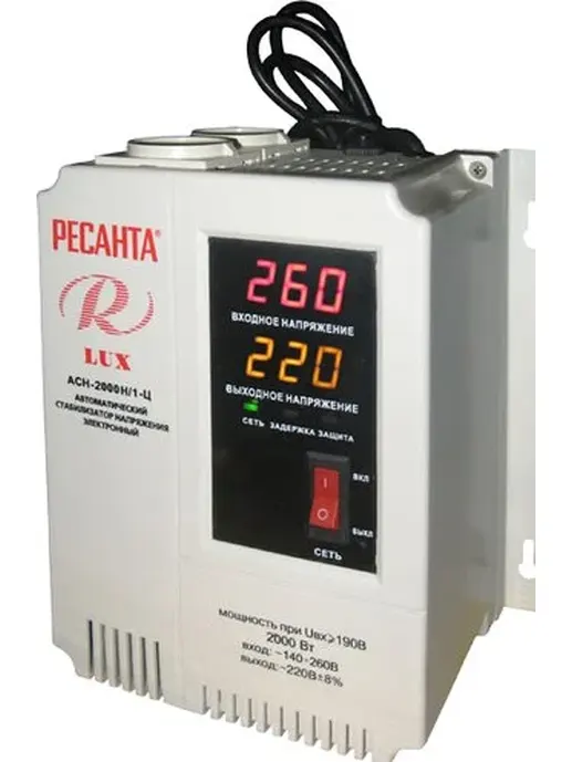 Стабилизатор АСН- 2 000 Н/1-Ц Ресанта Lux