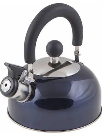 Чайник со свистком, нержавеющая сталь, 2.5 л, серия Holiday, синий мет