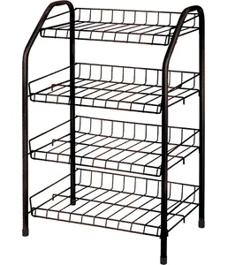 Этажерка для обуви 4-х секционная, 460х280х700 мм, медный антик, NIKA на скидке