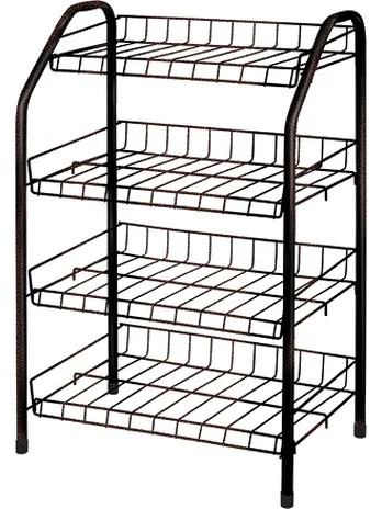 Этажерка для обуви 4-х секционная, 460х280х700 мм, медный антик, NIKA