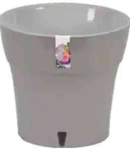Кашпо для цветов со вставкой "РЕО", р-р 240*240*260 мм, 12,5 л, белый, на скидке