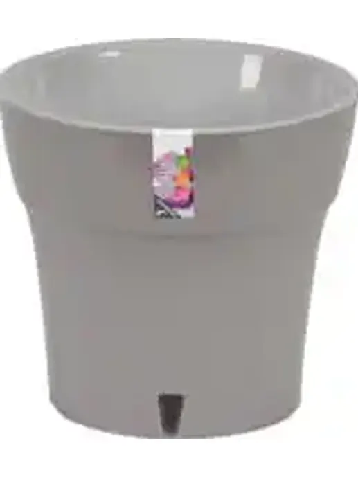 Кашпо для цветов со вставкой "РЕО", р-р 240*240*260 мм, 12,5 л, белый,