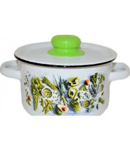 Кастрюля эмал тор Посудка-Р 3,0л мет/об с подпыл, РОССИЯ на скидке