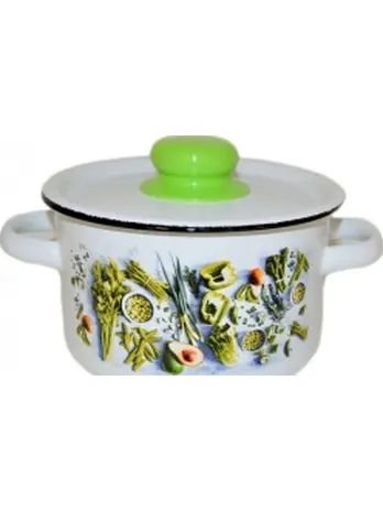 Кастрюля эмал тор Посудка-Р 3,0л мет/об с подпыл, РОССИЯ