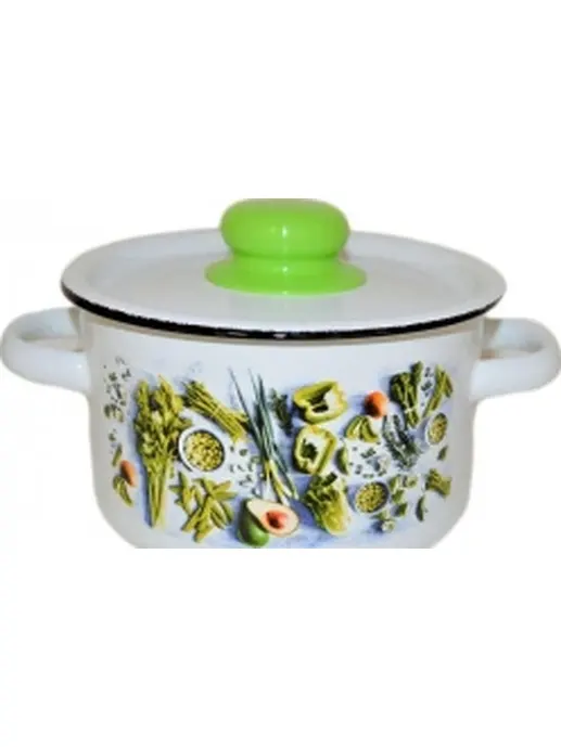 Кастрюля эмал тор Посудка-Р 3,0л мет/об с подпыл, РОССИЯ