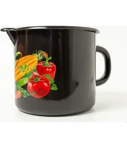 Кружка эмал с носиком б/кр 1л (корич./корич.) Царица полей, РОССИЯ на скидке