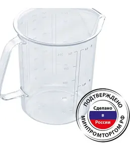 Кружка мерная 0,5 л., РОССИЯ на скидке