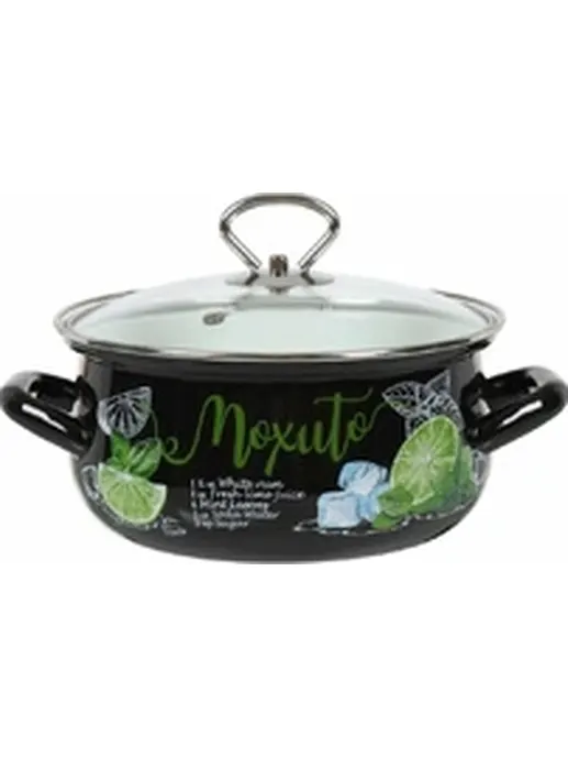 Кастрюля сфер. 3л (черная) Мохито, РОССИЯ