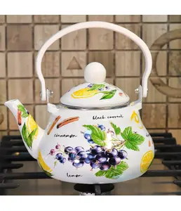 Чайник эмал 1,5л Вкус лета TM Appetite, КИТАЙ на скидке