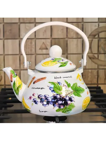 Чайник эмал 1,5л Вкус лета TM Appetite, КИТАЙ