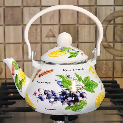 Чайник эмал 1,5л Вкус лета TM Appetite, КИТАЙ