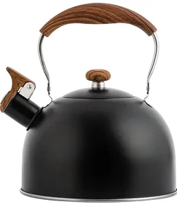 Чайник нерж 2,5л со св ручка soft touch корич TM Appetite, КИТАЙ на скидке