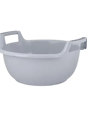 Таз Plast Team 16л круглый 445х430х215 мм серый шторм, РОССИЯ