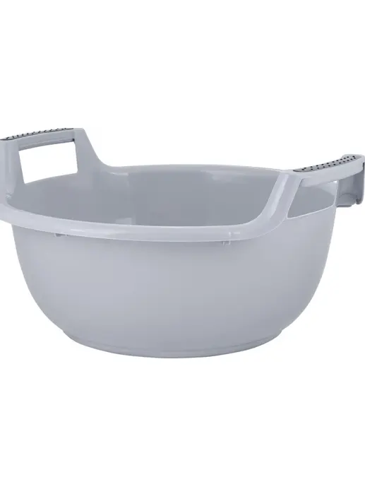 Таз Plast Team 16л круглый 445х430х215 мм серый шторм, РОССИЯ