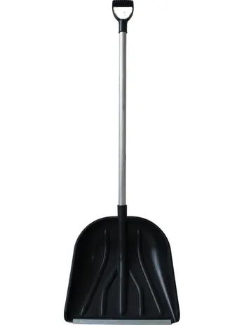 Лопата снеговая пластмассовая "Усадьба" с металлической планкой,дер. ч