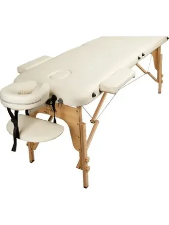 Массажный стол Atlas Sport 70 см складной 3-с деревянный (бежевый)