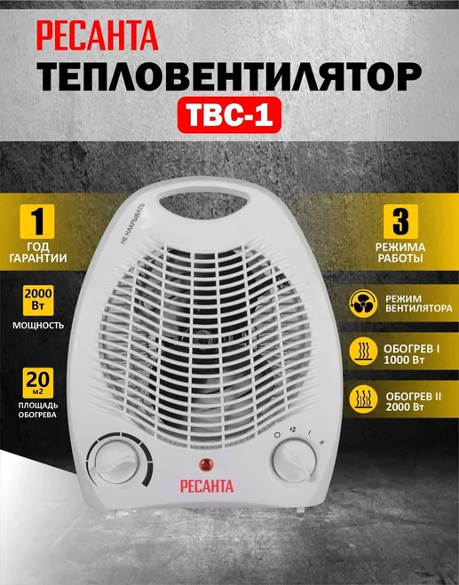 Тепловентилятор ТВС-1 (2 кВт) Ресанта
