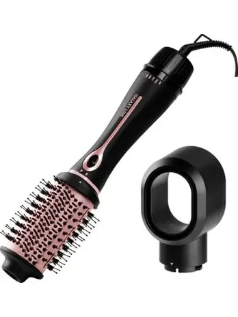 Фен-расческа Galaxy LINE GL 4412 черный с розовым