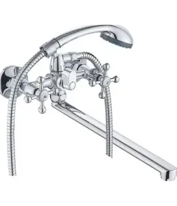 CB330-23 Смеситель CRONWIL для ванны двухвентильный, с плоским  изливо на скидке