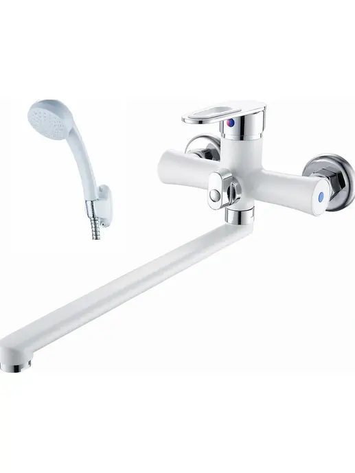 Смеситель Эверест для ванны белый B22-274A