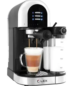 LEX LXCM 3503-1, кофеварка с капучинатором (черная) на скидке