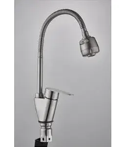смеситель POTATO нерж, для кухни  с гибким изливом P58310SN на скидке
