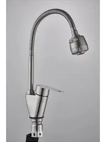 смеситель POTATO нерж, для кухни  с гибким изливом P58310SN