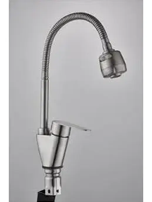 смеситель POTATO нерж, для кухни  с гибким изливом P58310SN